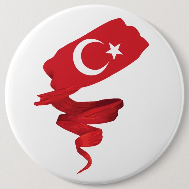Turkiska flaggan knapp (Framsida)
