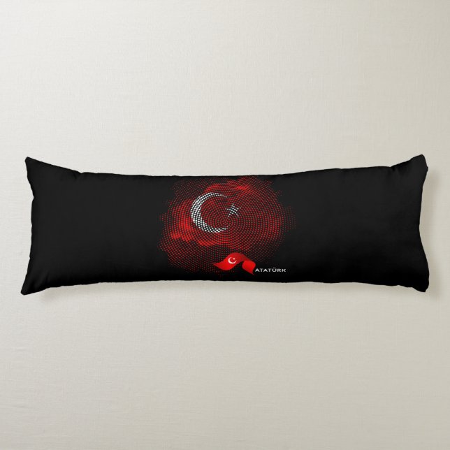 Turkiska flaggan kroppskudde (Framsidan)