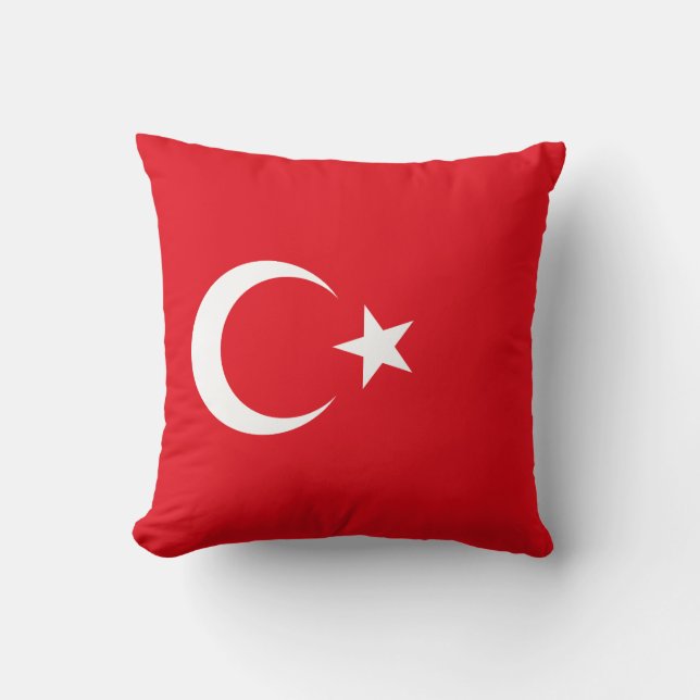 Turkiska flaggan kudde (Framsida)