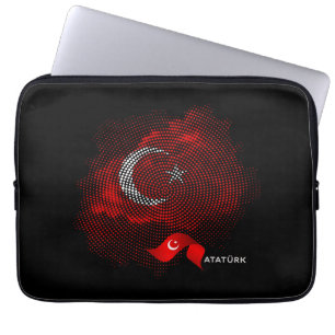Turkiska flaggan laptop fodral