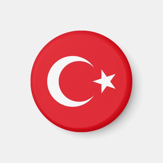 Turkiska flaggan magnet (Framsidan)