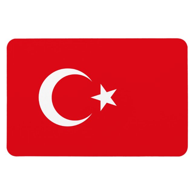 Turkiska flaggan magnet (Horisontell)