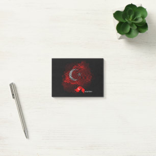 Turkiska flaggan post-it block