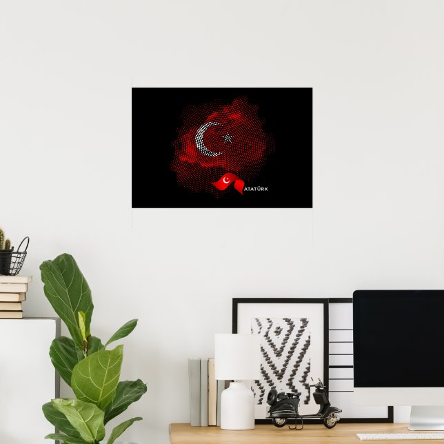Turkiska flaggan poster (Hemmakontoret)