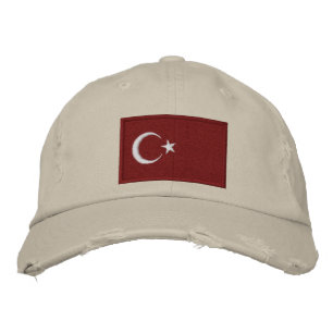 Turkiska flaggan Turkiet Broderad Keps