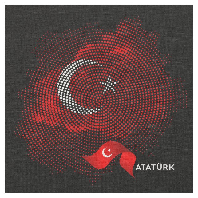 Turkiska flaggan tyg (Närbild)