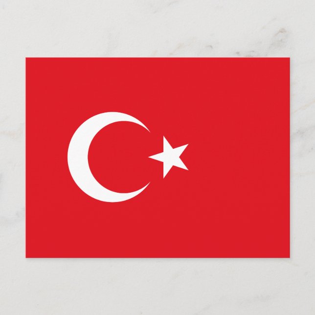 Turkiska flaggan vykort (Framsida)