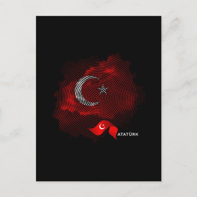 Turkiska flaggan vykort (Framsida)