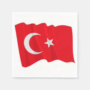 Turkiska flaggapappersservetter pappersservett