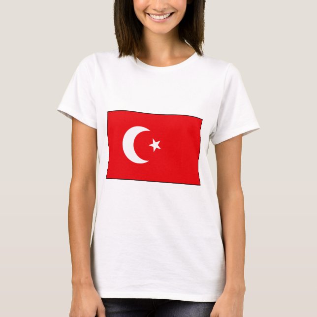 Turkiska flaggaT-tröja och gåvor T Shirt (Framsida)