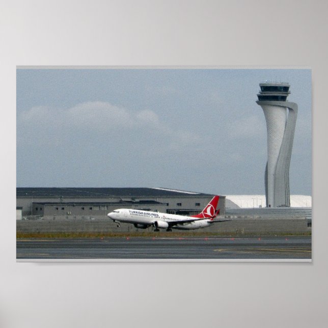 Turkiska flygbolaget Istanbul flygplats som har ta Poster (Framsidan)
