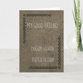 Turkiska Grattis på födelsedagen Kort