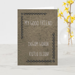 Turkiska Grattis på födelsedagen Kort