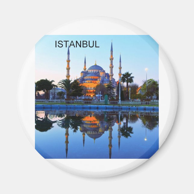 Turkiska Istanbul Blue Mosque (St.K.) Magnet (Framsidan)
