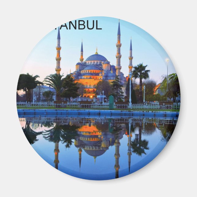 Turkiska Istanbul Blue Mosque (St.K.) Magnet (Framsidan)