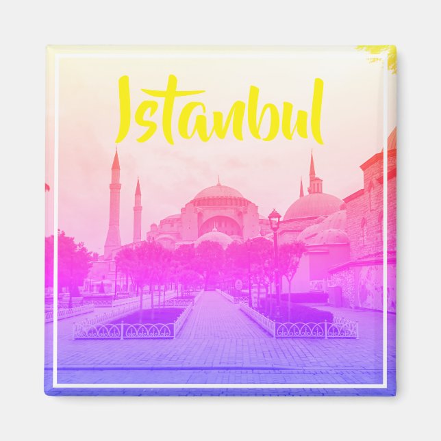 Turkiska Istanbul City Architecture Hagia Sophia Magnet (Framsidan)