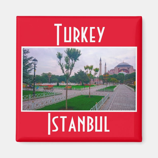 Turkiska Istanbul City Architecture Hagia Sophia Magnet (Framsidan)