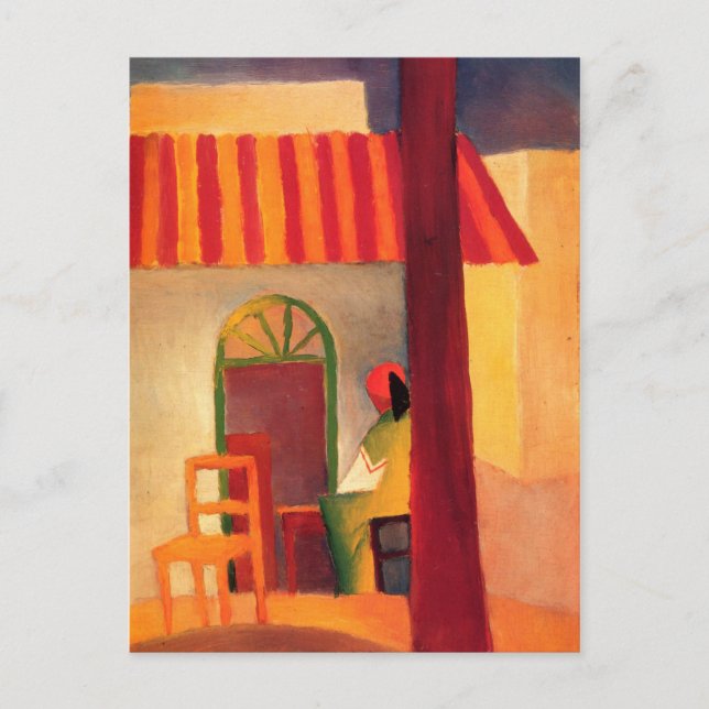 Turkiska kaféet senast i augusti Macke (1914) Vykort (Framsida)