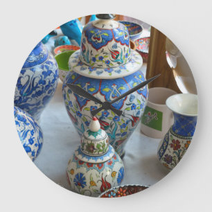 Turkiska keramik stor klocka