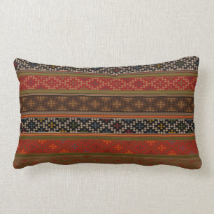 Turkiska Kilim Mönster Colorful Tribal Lumbarkudde