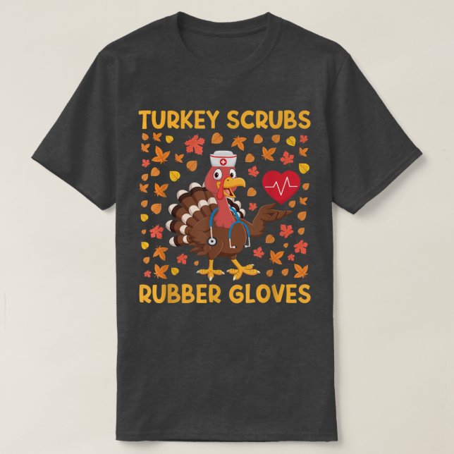 Turkiska krubbrumgummihandskar Lag Turkiet Nurse T Shirt (Design framsida)