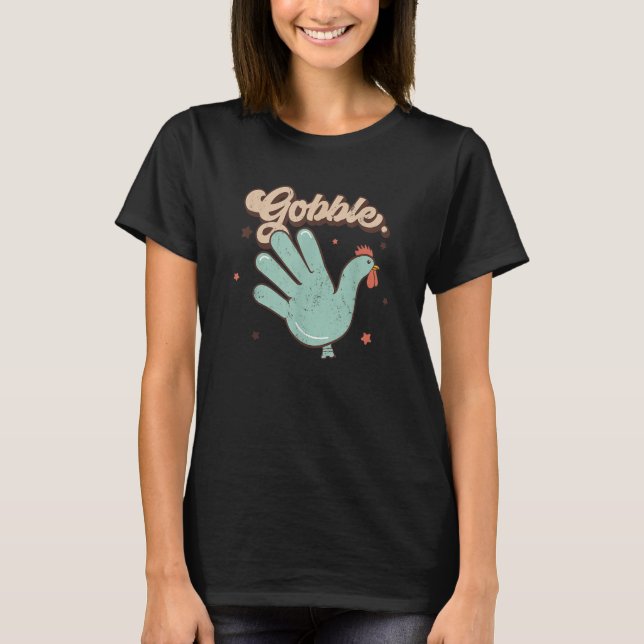 Turkiska krubbrumgummihandskar Thanksgiving Skrubb T Shirt (Framsida)