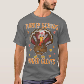 Turkiska krubbrumgummihandskar Thanksgiving Skrubb T Shirt
