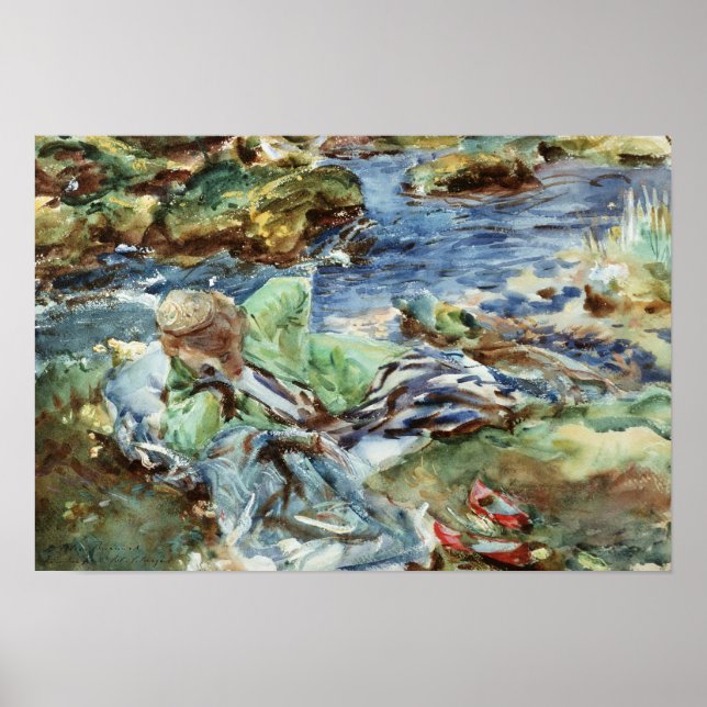 Turkiska kvinnor efter en ström poster (Framsidan)