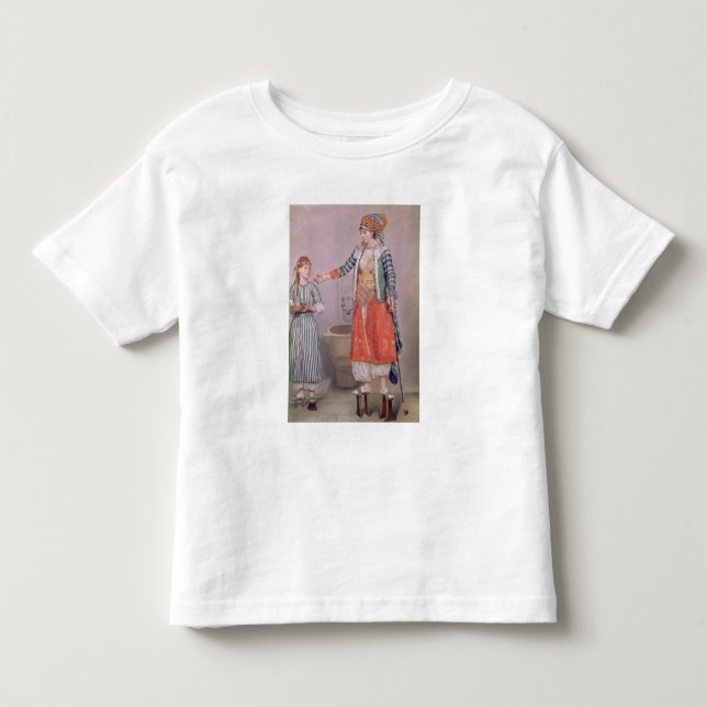 Turkiska kvinnor med sin servant t-shirt (Framsida)