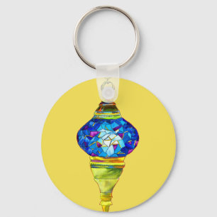 Turkiska lampor, mosaikkonst, vattenfärg nyckelring