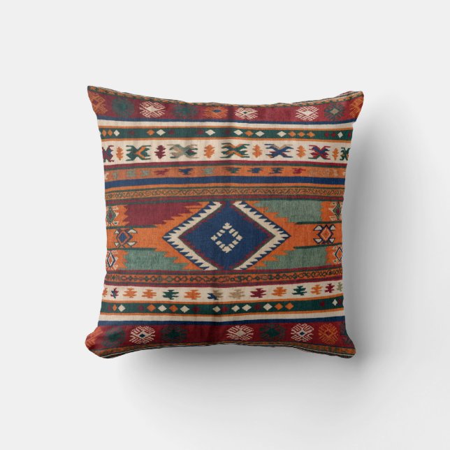 Turkiska Matta Kilim Pillows: Perfekt för varje he Kudde (Framsida)