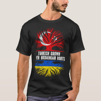 Turkiska odlingar med ukrainska rötter Flagga T Shirt