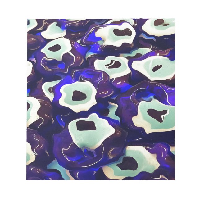 Turkiska Öga i Boncuk Shaped Amulet Bizarre Art Anteckningsblock (Framsida)