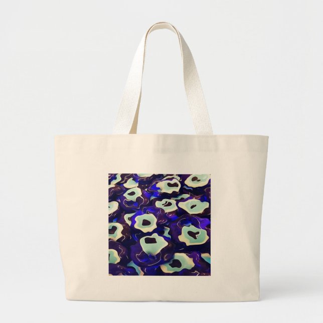 Turkiska Öga i Boncuk Shaped Amulet Bizarre Art Jumbo Tygkasse (Framsidan)