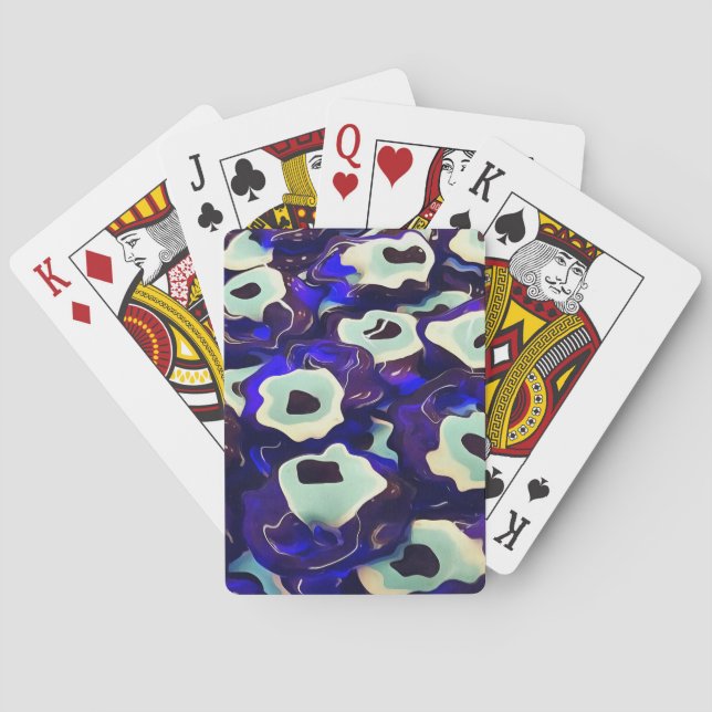 Turkiska Öga i Boncuk Shaped Amulet Bizarre Art Spel Kort (Baksidan)
