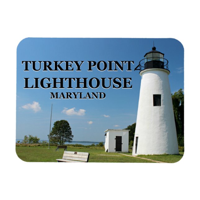Turkiska Point Lighthouse, Maryland Flexi Magnet (Horisontell)
