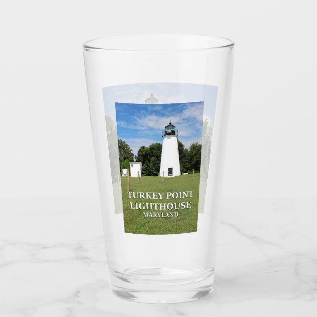 Turkiska punktfyr, maryland Pint Glass Glaskopp (Framsida)