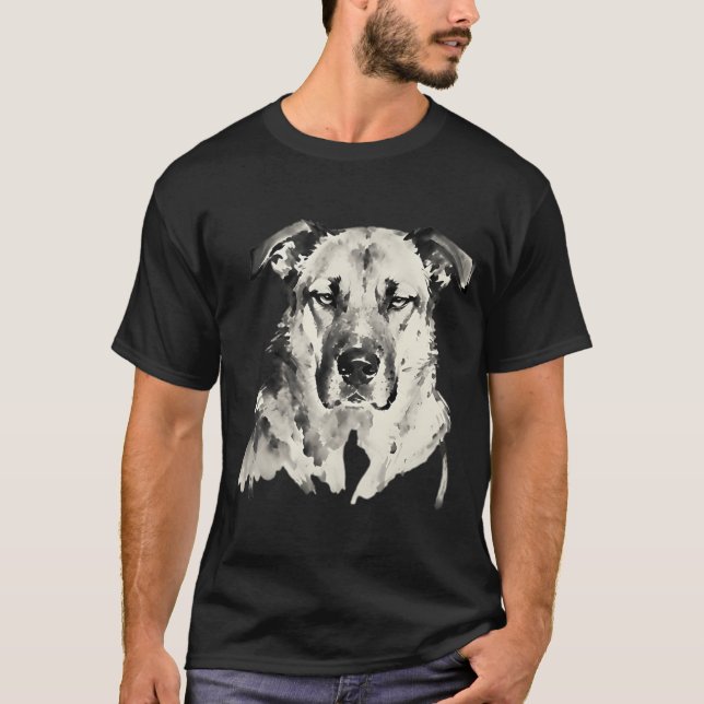 Turkiska raser Bläck Måleri Närbild T Shirt (Framsida)