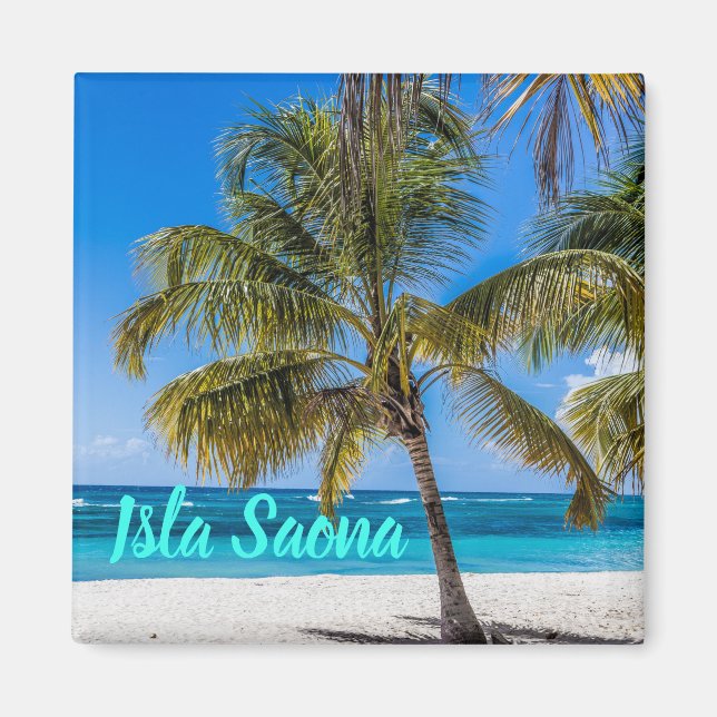 Turkiska republiken Saona Beach Domenican Magnet (Framsidan)