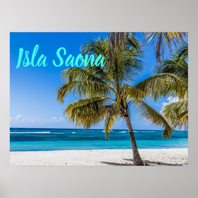 Turkiska republiken Saona Beach Domenican Poster (Framsidan)