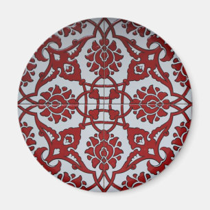 Turkiska rödkeramiska Blommigten Magnet