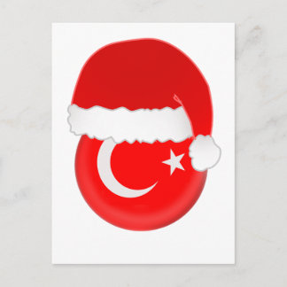 Turkiska Santa, flagga och hatt Helg Vykort