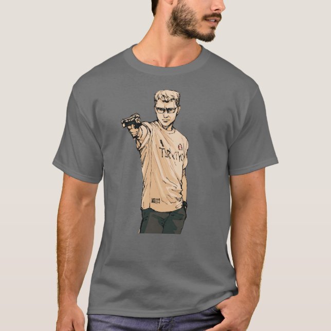 Turkiska Shooter Yusuf Dikec Fläkt Art T Shirt (Framsida)