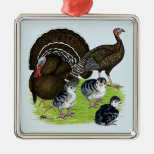Turkiska standardfamiljen Bronze Julgransprydnad Metall