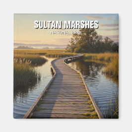 Turkiska Sultan Marshes nationalpark Travel Magnet