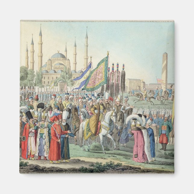 Turkiska sultanen som granskar sina spanjorer (GR) Magnet (Framsidan)