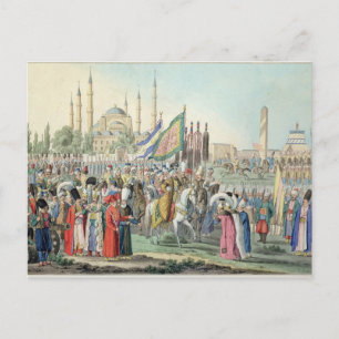 Turkiska sultanen som granskar sina spanjorer (GR) Vykort