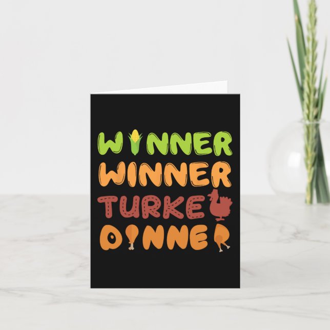 Turkiska Thanksgivingen för middagsvinnare, Fall R Kort (Framsida)