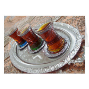 Turkiska traditionella tea - Cay Hälsningskort