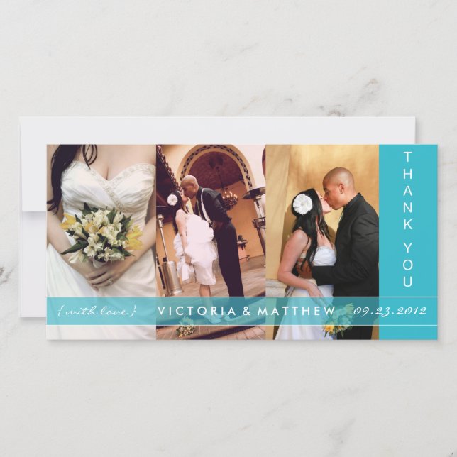 TURKISKA UNIONEN | BRÖLLOP TAANK DIG CARD TACK KORT (Framsida)